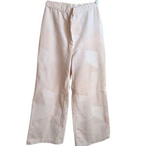 23x28 1OF1 Vintage Bellbottom Patchwork Print Wide-Leg Pants Handmade 1970's Mod